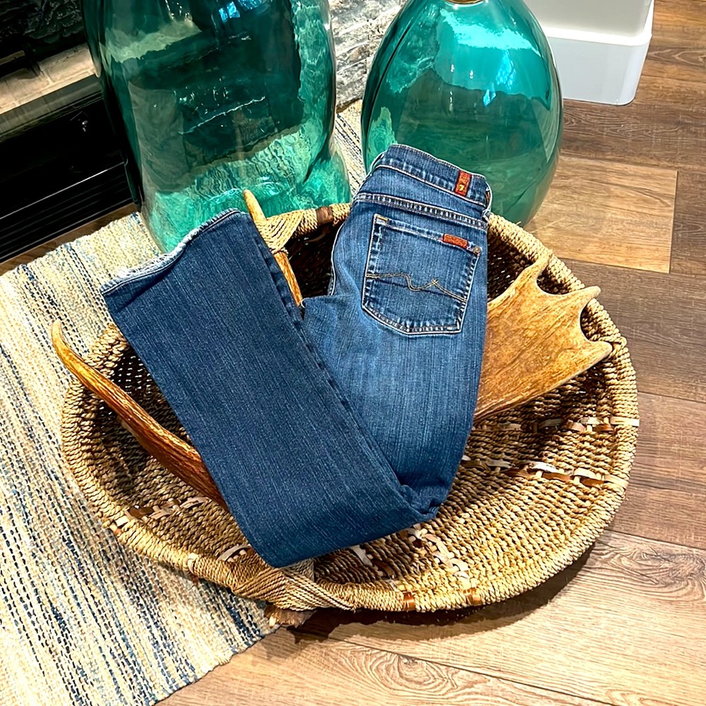 7 For All Mankind Button Fly Womens Bootcut Jeans, size 27